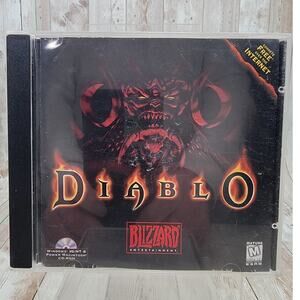 Diablo Windows 95 PC CD-ROM 1996 Complete Disc Manual Case Video Game Retro Rare
